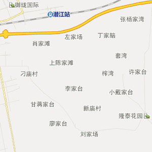 潜江市超市,便利店交通地图