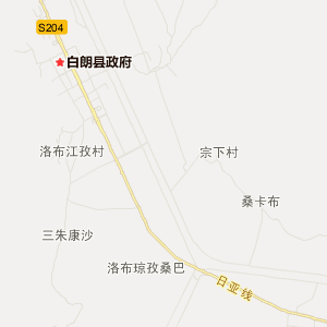 日喀则市白朗县地图