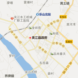 乐山市夹江县地图