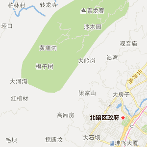 重庆市北碚区地图