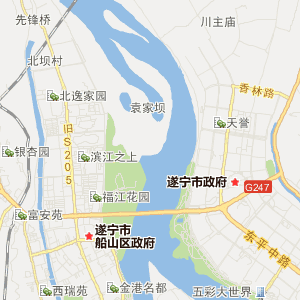 遂宁市船山区地图