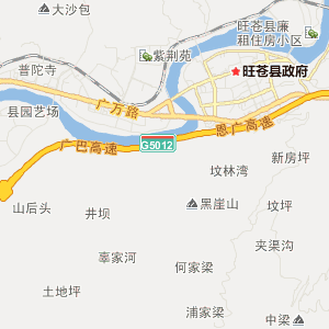 广元市旺苍县行政地图