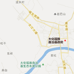 河池市大化瑶族自治县行政地图