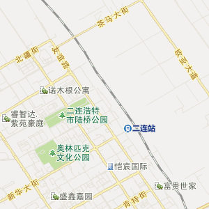 锡林郭勒盟二连浩特市地图