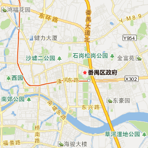 广州市番禺区行政地图