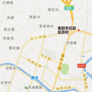 衡阳市珠晖区地理地图