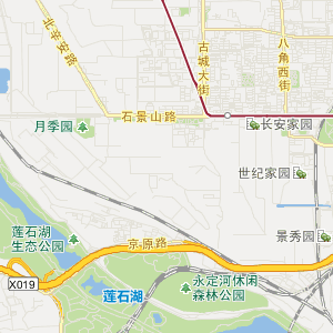 北京市石景山区地理地图