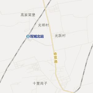 哈尔滨市双城区行政地图