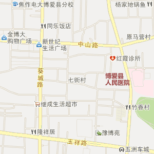 博爱县城区地图图片