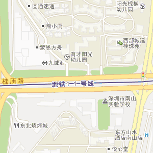 南山站地铁地图
