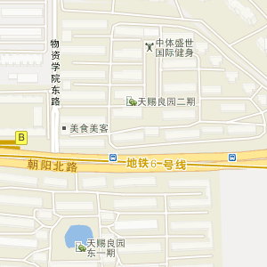 物资学院路站地铁地图