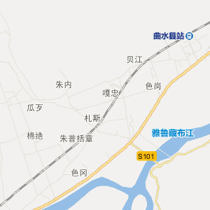 拉萨市曲水县地理地图