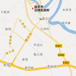 自贡沿滩区行政区划图图片