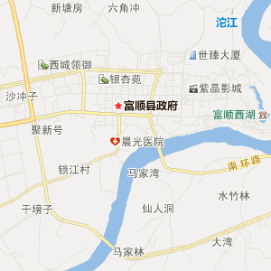 富顺乡镇区域地图图片