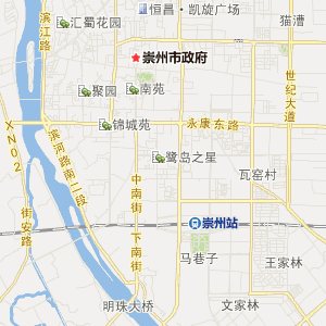 崇州市区地图图片