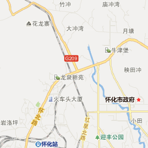 怀化市鹤城区行政地图图片