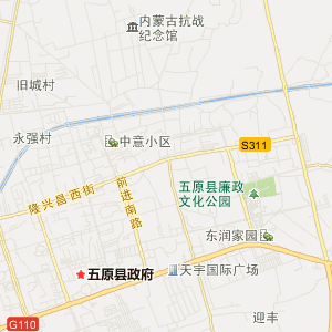 五原县城区地图图片