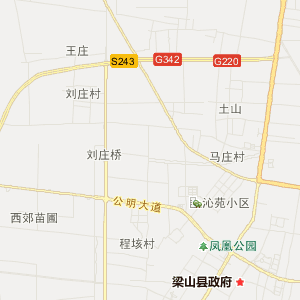 梁山新城区地图图片