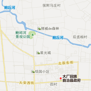 廊坊市大厂回族自治县地图